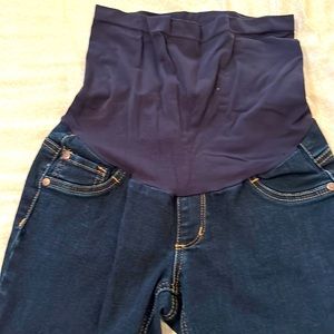 Indigo Blue, size petite small, maternity jeans, EUC